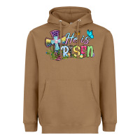 Toasted Coconut Easter Day He is risen Heavyweight Hoodie - OliviaCreatesArt