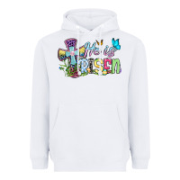 White Easter Day He is risen Heavyweight Hoodie - OliviaCreatesArt