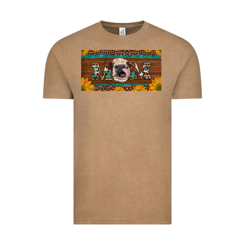 Western Heifer Mom With Sunflowers And Turquoise License Plate Vintage Tee by Artiststas | Teevron