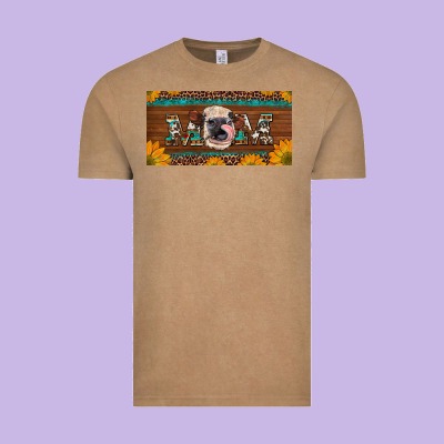 Western Heifer Mom With Sunflowers And Turquoise License Plate Vintage Tee Designed By Artiststas