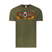 Vintage Olive western heifer mom with sunflowers and turquoise license plate Vintage Tee - Artiststas