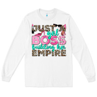 White just a girl boss building her empire Long Sleeve Tee - texasbilliewilder