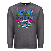 Charcoal Heather preview flower stitch 2nd grade Premium Sweatshirt - AdoDesignShop