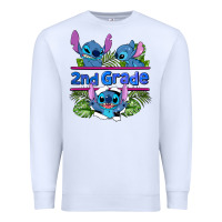 White preview flower stitch 2nd grade Premium Sweatshirt - AdoDesignShop