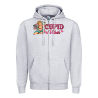 Heather Grey cupid vibes Zipper Hoodie - RanaPortraitStore