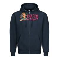 Navy cupid vibes Zipper Hoodie - RanaPortraitStore