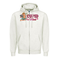 Oatmeal Heather cupid vibes Zipper Hoodie - RanaPortraitStore