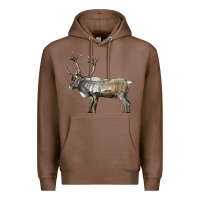 Chestnut reindeer buck deer Premium Hoodie - LillyAllenDesigns