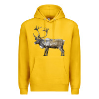 Lemon reindeer buck deer Premium Hoodie - LillyAllenDesigns