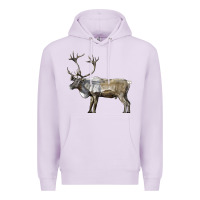Lilac reindeer buck deer Premium Hoodie - LillyAllenDesigns