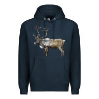 Navy reindeer buck deer Premium Hoodie - LillyAllenDesigns