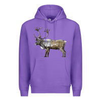 Purple reindeer buck deer Premium Hoodie - LillyAllenDesigns