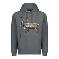 Rock reindeer buck deer Premium Hoodie - LillyAllenDesigns