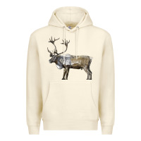 Sandshell reindeer buck deer Premium Hoodie - LillyAllenDesigns
