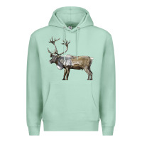 Seafoam reindeer buck deer Premium Hoodie - LillyAllenDesigns