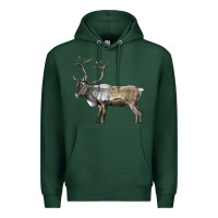 Sports Green reindeer buck deer Premium Hoodie - LillyAllenDesigns