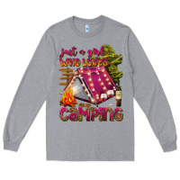 Heather Grey just a girl who loves camping Long Sleeve Tee - texasbilliewilder