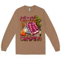 Toasted Coconut just a girl who loves camping Long Sleeve Tee - texasbilliewilder