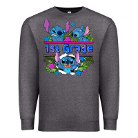 Charcoal Heather preview flower stitch 1st grade Premium Sweatshirt - AdoDesignShop