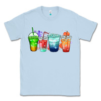 Dusty Blue tea junkie coffee cups Classic Tee - Zillion Design Studio