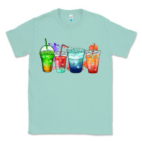 Seafoam tea junkie coffee cups Classic Tee - Zillion Design Studio