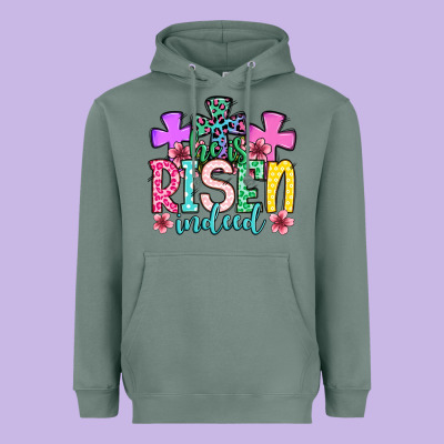 Easter Day He Is Risen Indeed Heavyweight Hoodie Designed By Oliviacreatesart