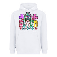 White Easter Day He is risen indeed Heavyweight Hoodie - OliviaCreatesArt