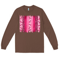 Chestnut Breast Cancer Brushstrokes Long Sleeve Tee - RanaPortraitStore