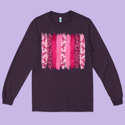 Long Sleeve Tee Breast Cancer Brushstrokes