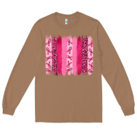 Toasted Coconut Breast Cancer Brushstrokes Long Sleeve Tee - RanaPortraitStore