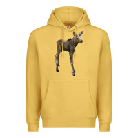 Antique Gold moose fawn deer Premium Hoodie - LillyAllenDesigns