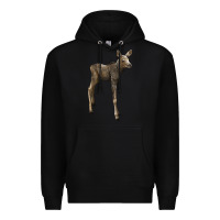 Black moose fawn deer Premium Hoodie - LillyAllenDesigns