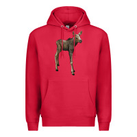 Cardinal moose fawn deer Premium Hoodie - LillyAllenDesigns