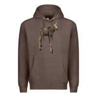 Coffee moose fawn deer Premium Hoodie - LillyAllenDesigns