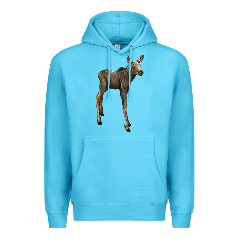 Moose Fawn Deer Premium Hoodie by LillyAllenDesigns | Teevron
