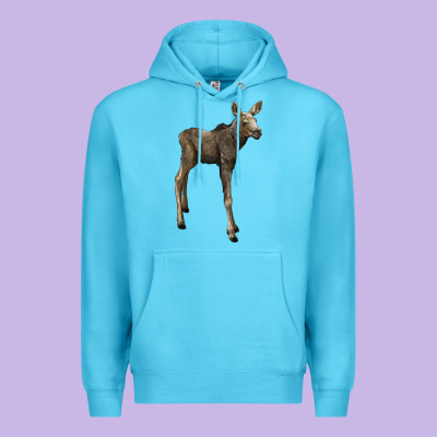 Moose Fawn Deer Premium Hoodie Designed By Lillyallendesigns