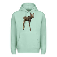 Seafoam moose fawn deer Premium Hoodie - LillyAllenDesigns
