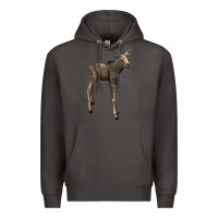 Smoke moose fawn deer Premium Hoodie - LillyAllenDesigns