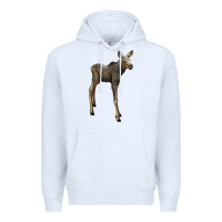 White moose fawn deer Premium Hoodie - LillyAllenDesigns