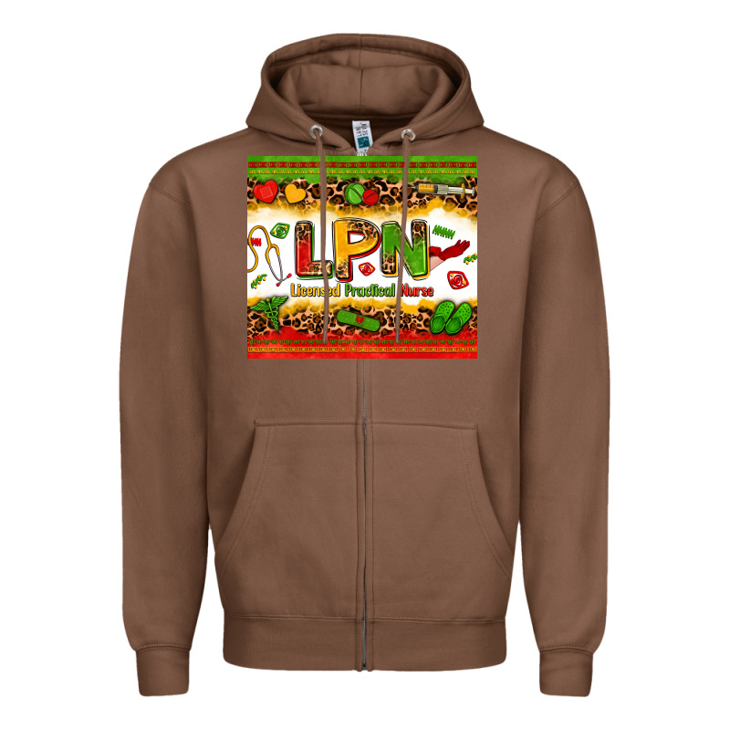 Licensed Practical Nurse Juneteenth Zipper Hoodie by Zillion Design Studio | Teevron