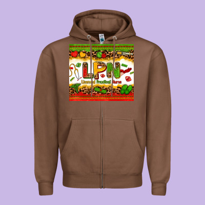 Licensed Practical Nurse Juneteenth Zipper Hoodie Designed By Zillion Design Studio