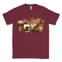 Burgundy leopard coffee cups Classic Tee - Zillion Design Studio