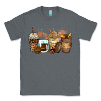 Charcoal Heather leopard coffee cups Classic Tee - Zillion Design Studio