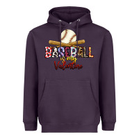 Plum baseball is my valentine Heavyweight Hoodie - RacoonDesign