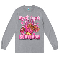 Heather Grey Breast Cancer survivor afro girl sneakers Long Sleeve Tee - RanaPortraitStore