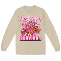 Mushroom Breast Cancer survivor afro girl sneakers Long Sleeve Tee - RanaPortraitStore