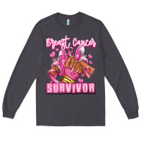 Smoke Breast Cancer survivor afro girl sneakers Long Sleeve Tee - RanaPortraitStore