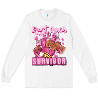 White Breast Cancer survivor afro girl sneakers Long Sleeve Tee - RanaPortraitStore