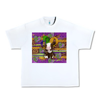 White mardi gras cow Urban Heavy Tee - Artiststas
