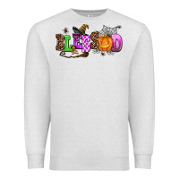 Oatmeal Heather halloween blessed Premium Sweatshirt - AdoDesignShop
